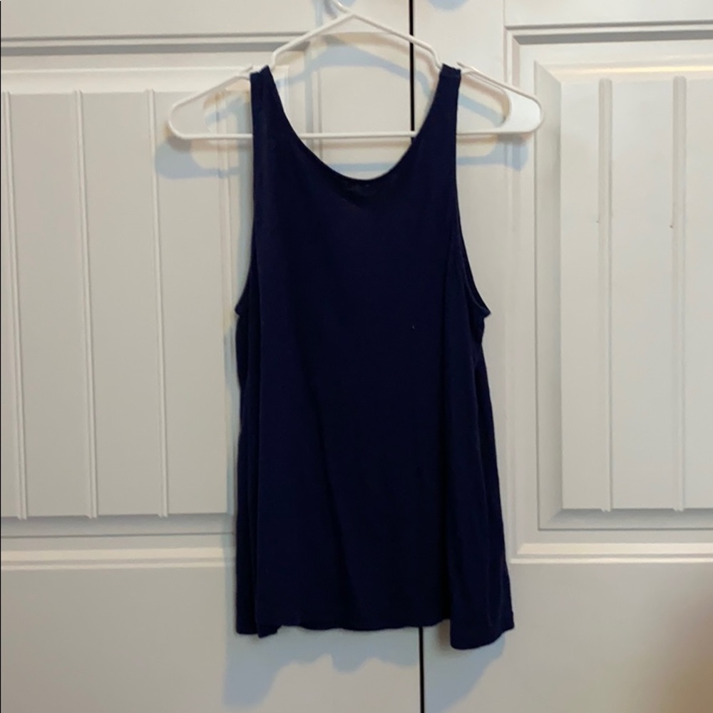 Plain navy blue tank top
